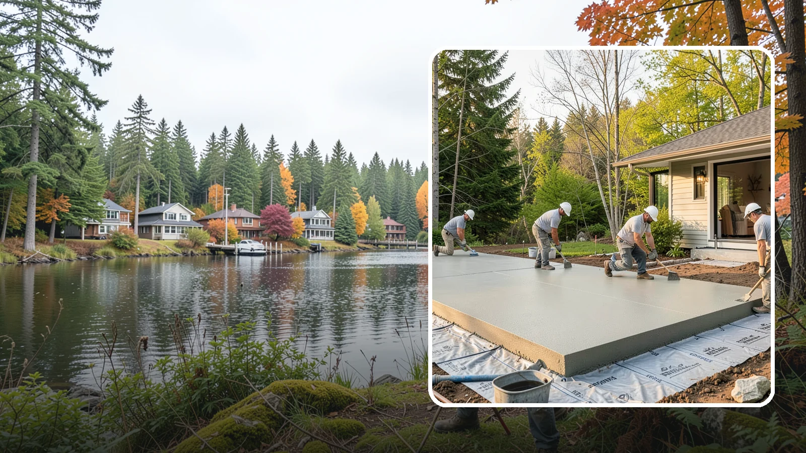 Concrete Slab Installation in La Conner, Skagit County, WA - Structural concrete slabs poured with vapor barriers and reinforcement suited to damp Northwest ground.