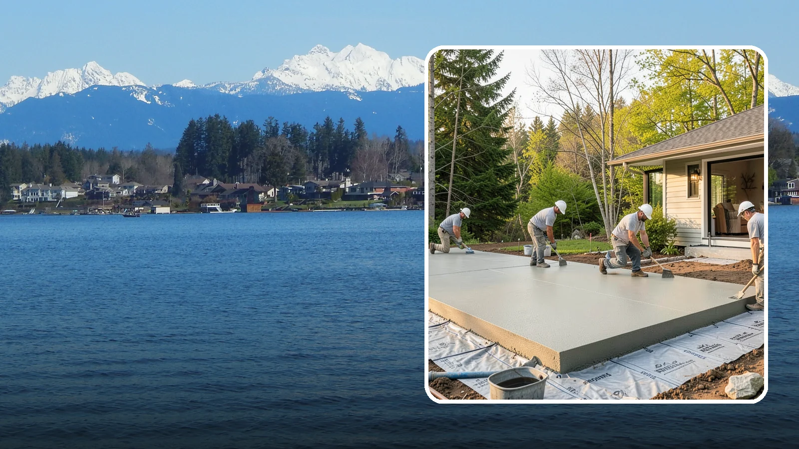 Concrete Slab Installation in Lake Stevens, Snohomish County, WA - Structural concrete slabs poured with vapor barriers and reinforcement suited to damp Northwest ground.