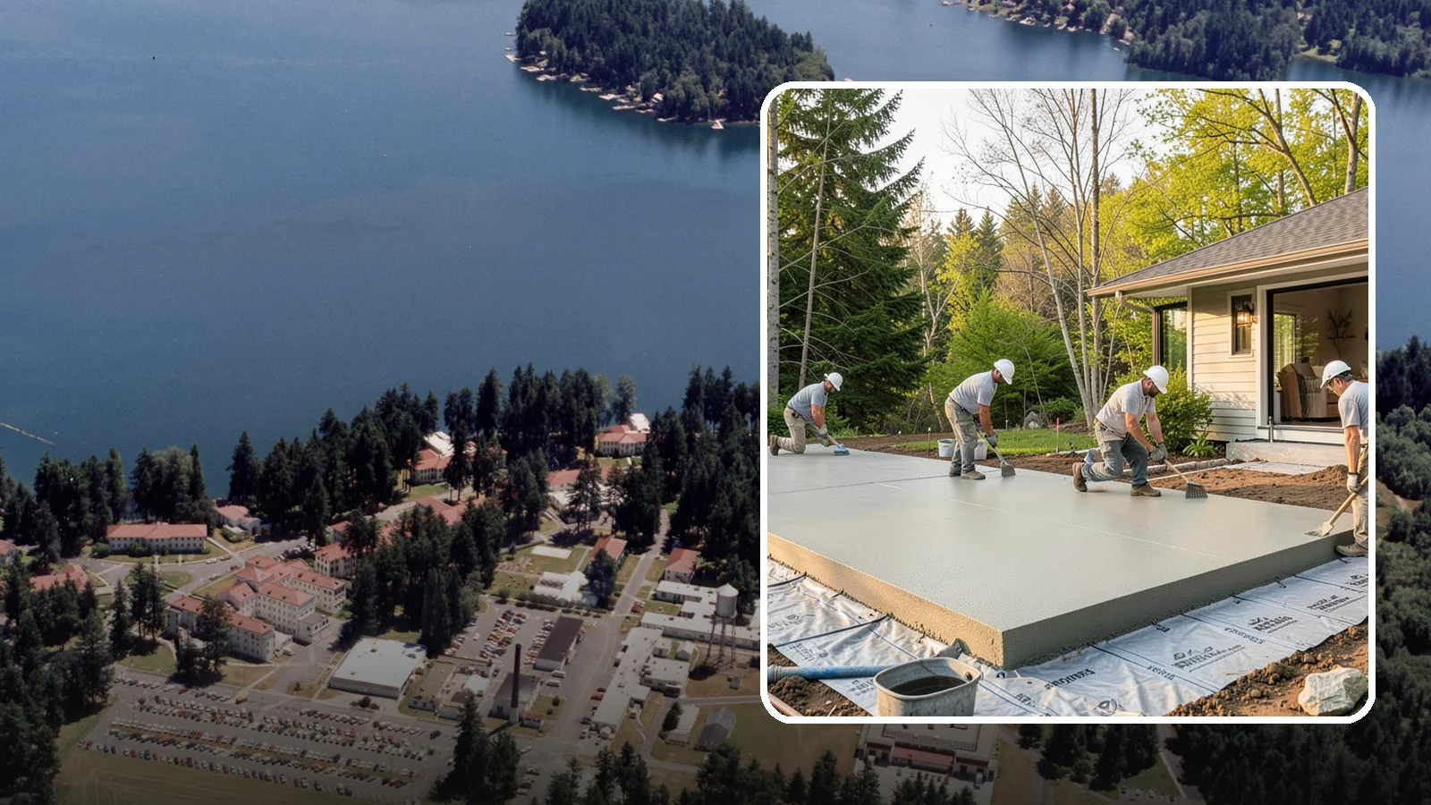 Concrete Slab Installation in Lakewood, Pierce County, WA - Structural concrete slabs poured with vapor barriers and reinforcement suited to damp Northwest ground.