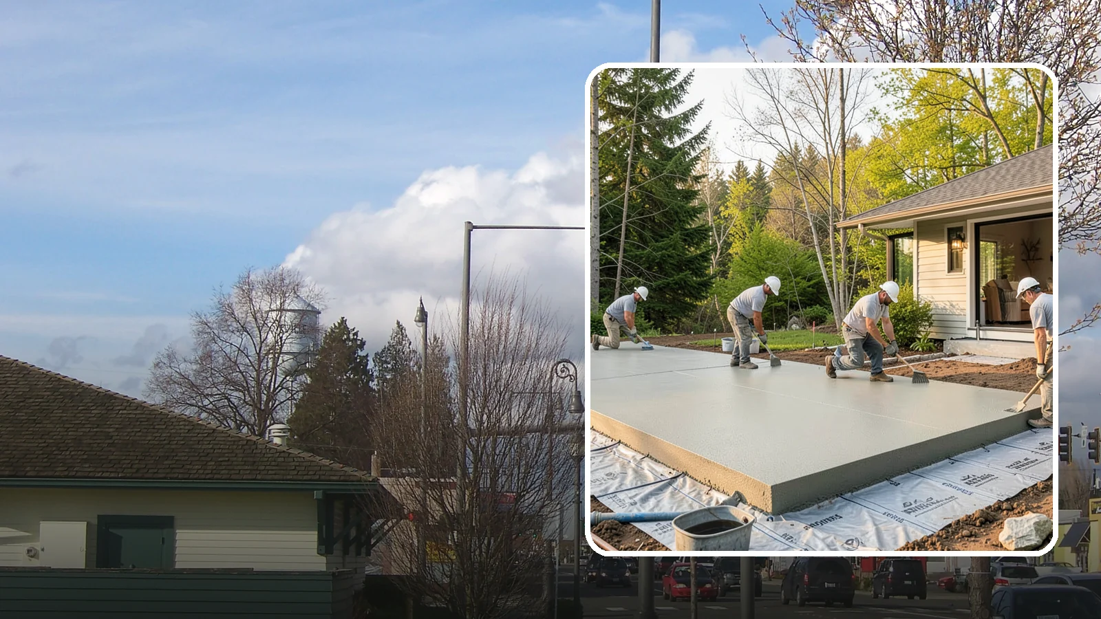 Concrete Slab Installation in Marysville, Snohomish County, WA - Structural concrete slabs poured with vapor barriers and reinforcement suited to damp Northwest ground.