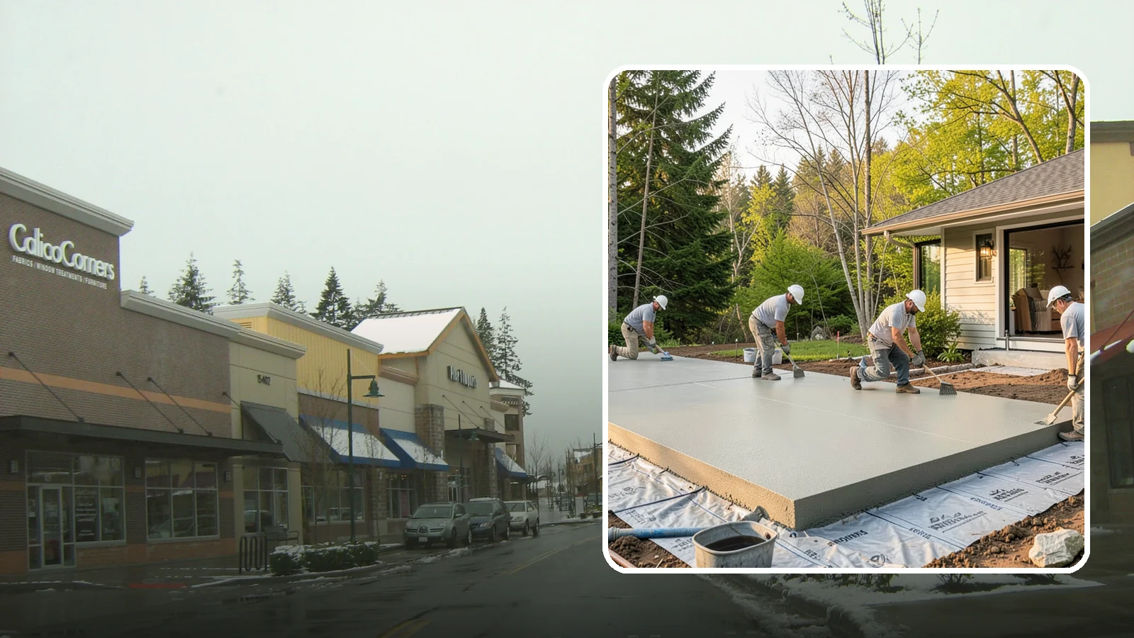 Concrete Slab Installation in Mill Creek, Snohomish County, WA - Structural concrete slabs poured with vapor barriers and reinforcement suited to damp Northwest ground.
