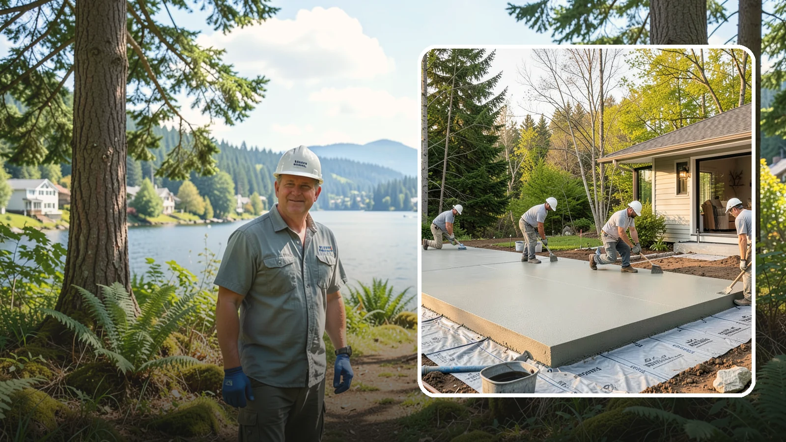 Concrete Slab Installation in Milton, King County, WA - Structural concrete slabs poured with vapor barriers and reinforcement suited to damp Northwest ground.