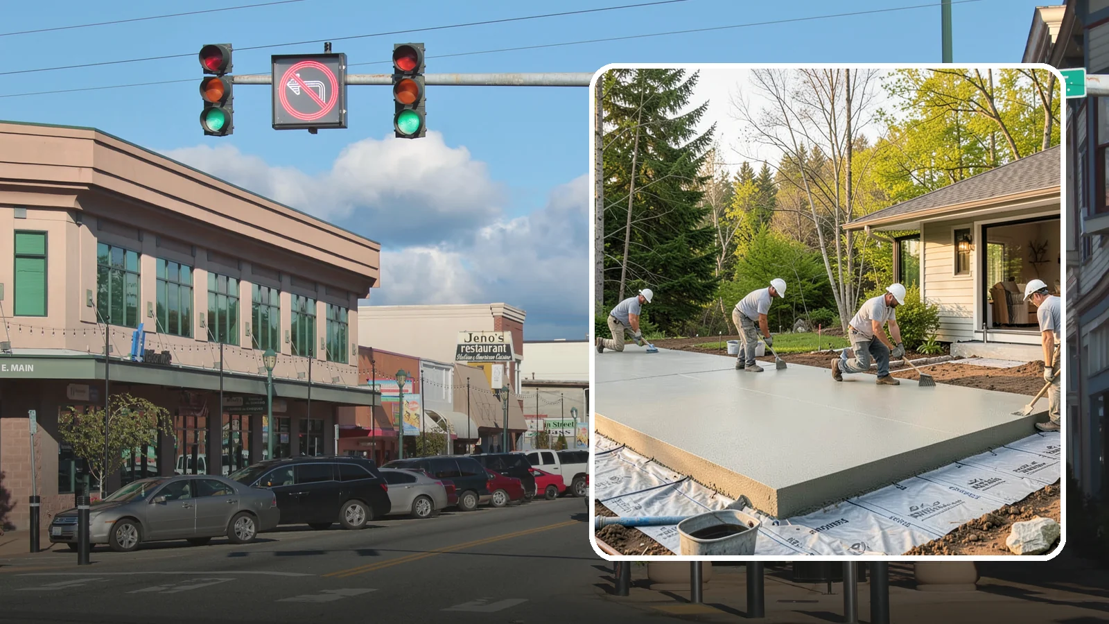 Concrete Slab Installation in Monroe, Snohomish County, WA - Structural concrete slabs poured with vapor barriers and reinforcement suited to damp Northwest ground.