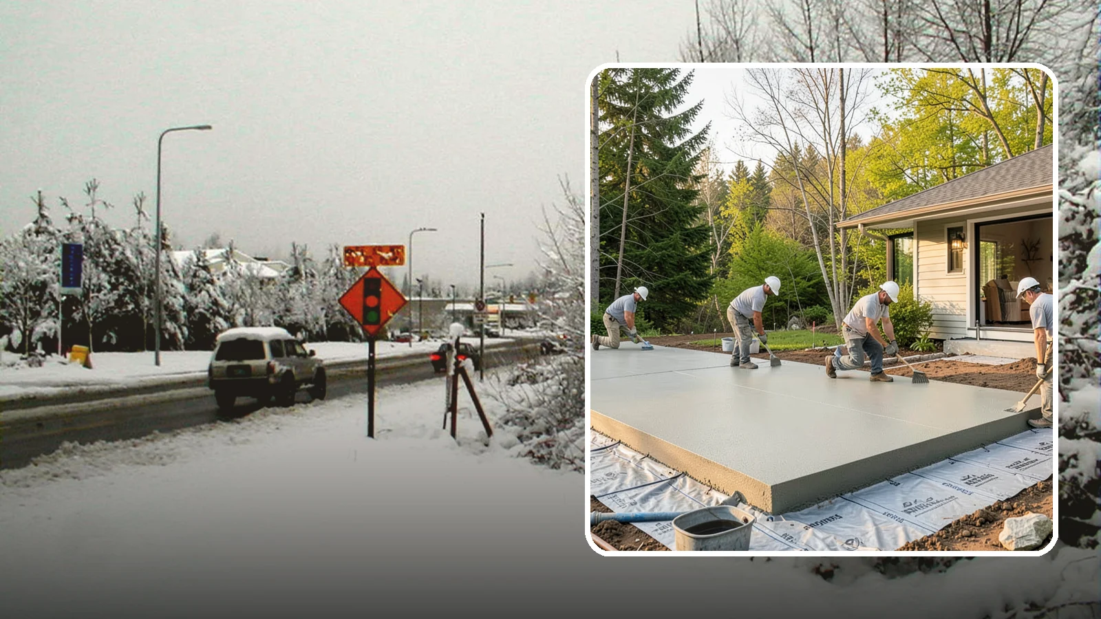 Concrete Slab Installation in Newcastle, King County, WA - Structural concrete slabs poured with vapor barriers and reinforcement suited to damp Northwest ground.