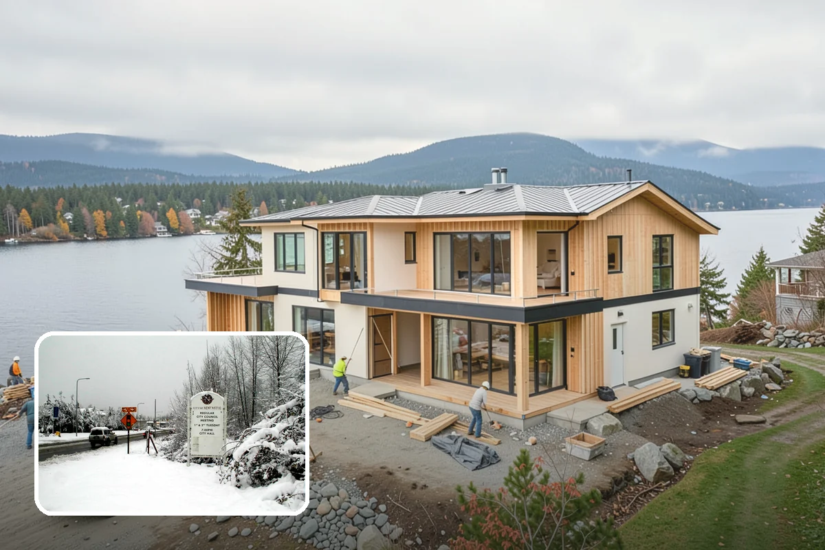 Concrete Slab Installation in Newcastle, King County, WA - Vapor barrier guards against ground moisture
