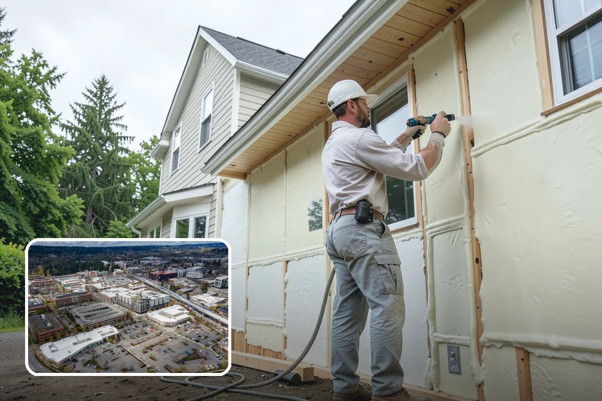 Concrete Slab Installation in Redmond, King County, WA - Vapor barrier guards against ground moisture