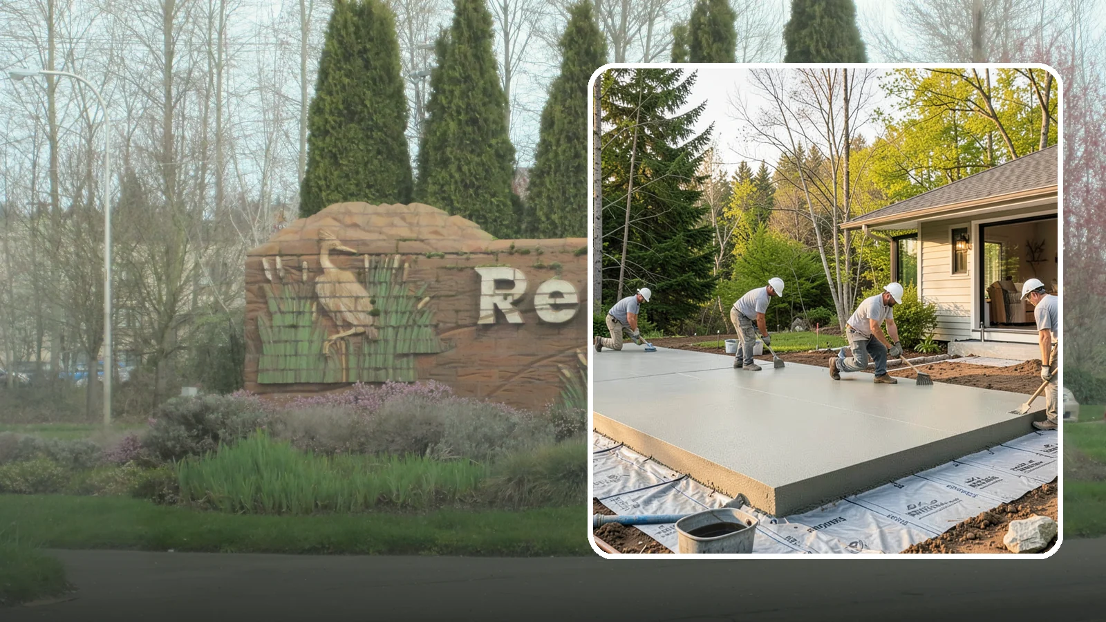 Concrete Slab Installation in Renton, King County, WA - Structural concrete slabs poured with vapor barriers and reinforcement suited to damp Northwest ground.