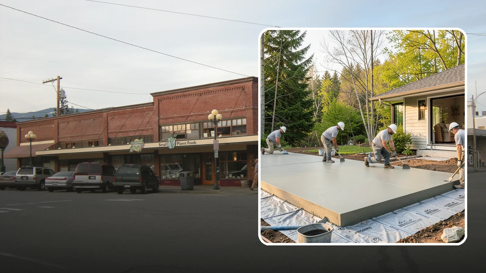 Concrete Slab Installation in Sedro-Woolley, Skagit County, WA - Structural concrete slabs poured with vapor barriers and reinforcement suited to damp Northwest ground.
