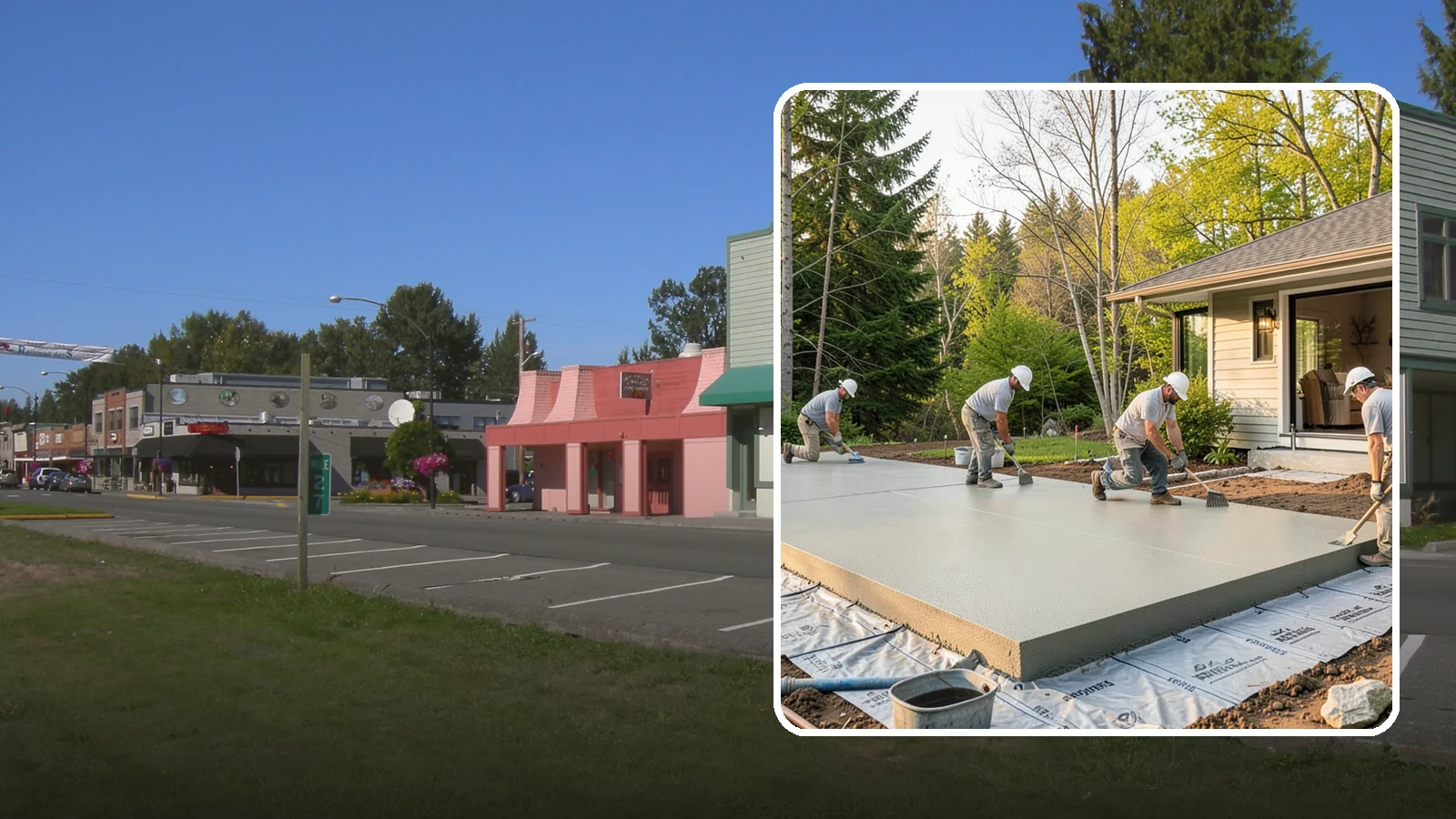 Concrete Slab Installation in Snoqualmie, King County, WA - Structural concrete slabs poured with vapor barriers and reinforcement suited to damp Northwest ground.