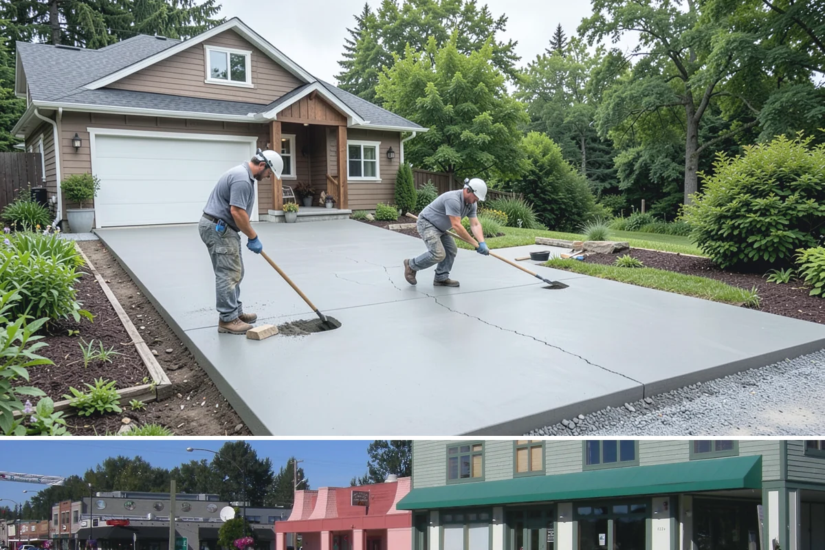Concrete Slab Installation in Snoqualmie, King County, WA - We target the dry summer season so slabs cure evenly without rain disruption to the finish.