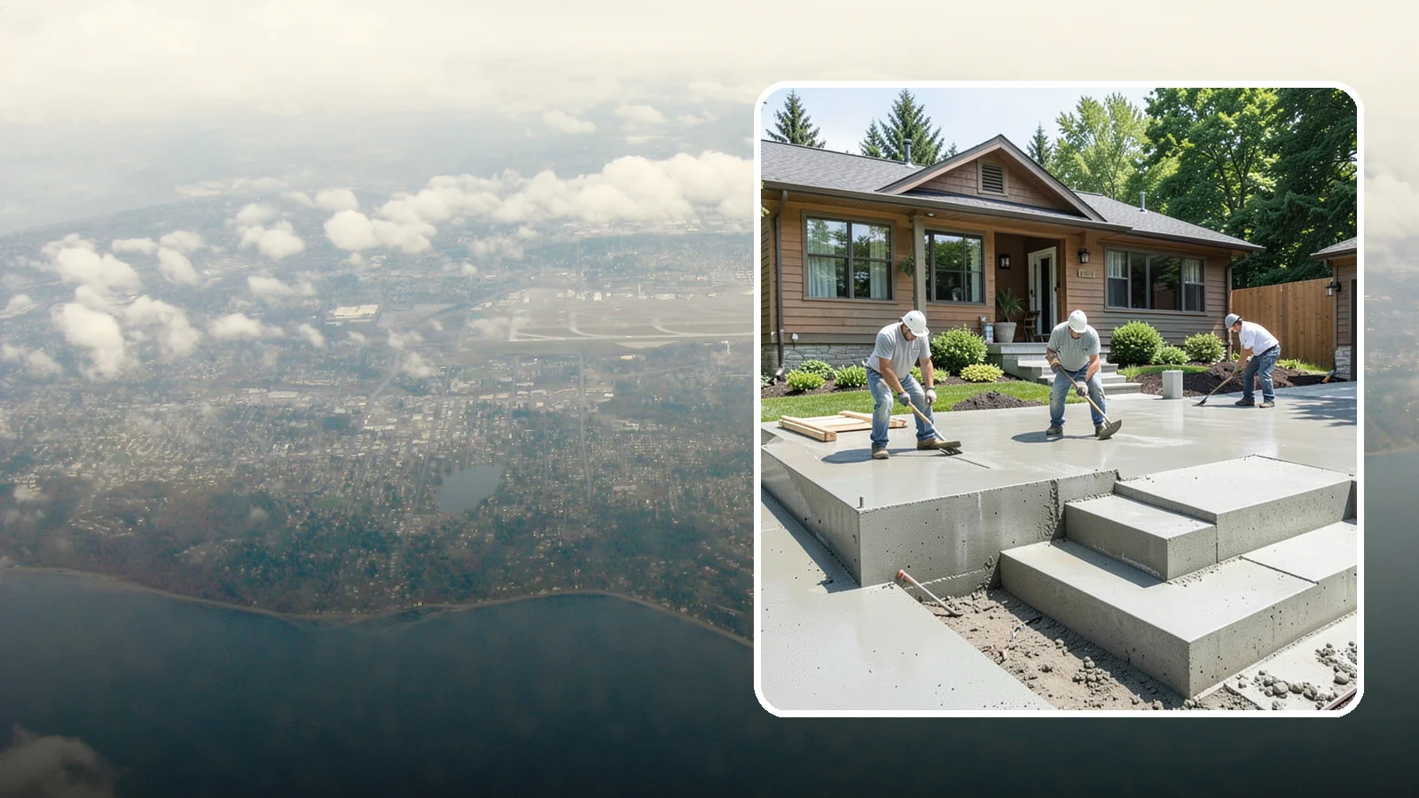 Concrete Steps Construction in Burien, King County, WA - Solid, code-height concrete steps engineered for safe footing in rain-soaked Puget Sound conditions.