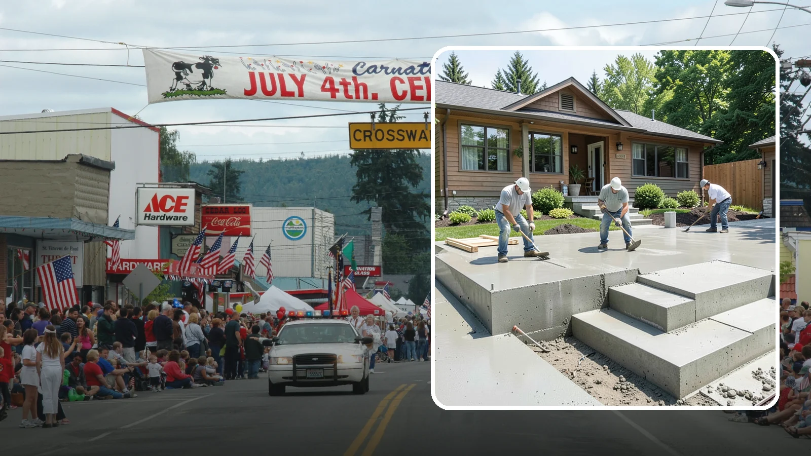 Concrete Steps Construction in Carnation, King County, WA - Solid, code-height concrete steps engineered for safe footing in rain-soaked Puget Sound conditions.