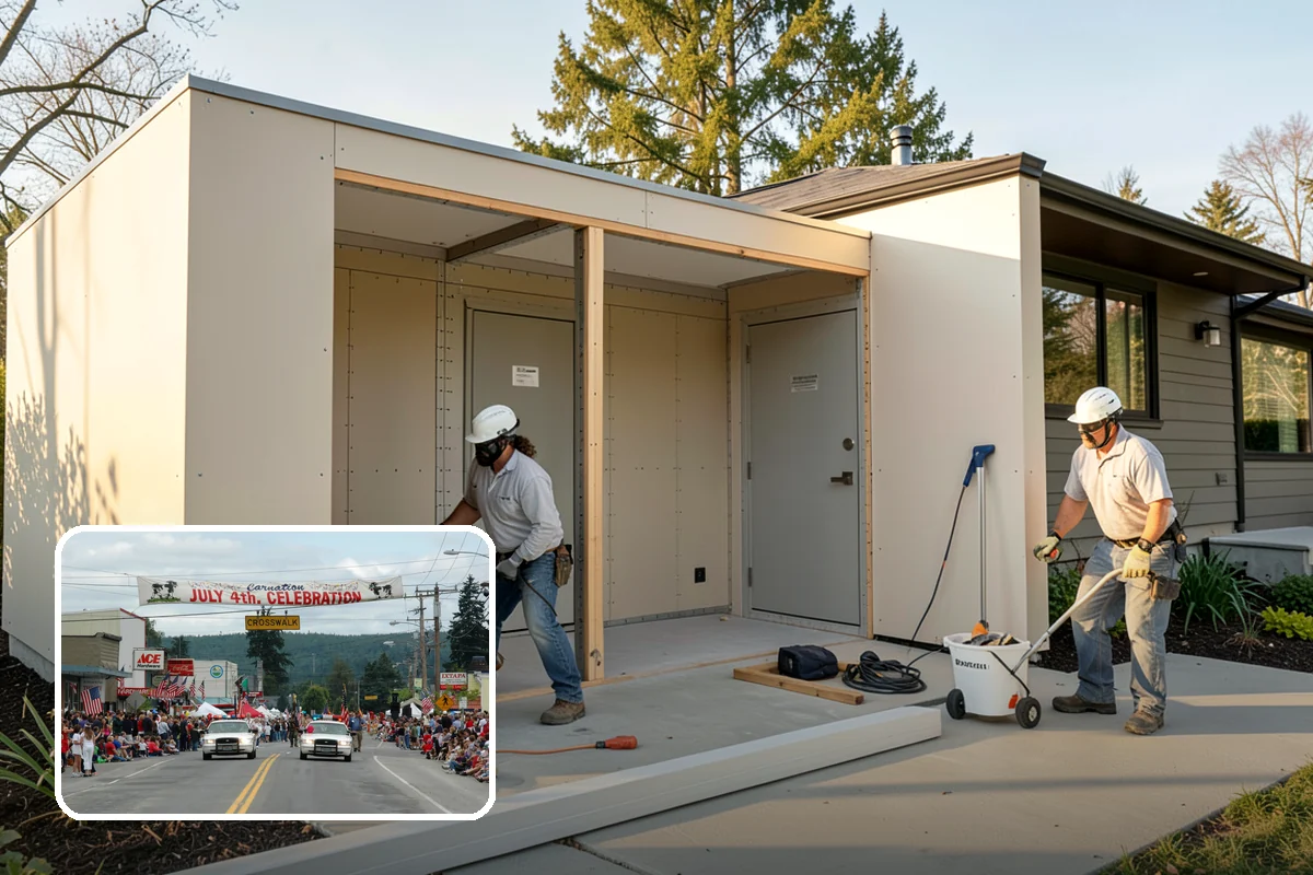 Concrete Steps Construction in Carnation, King County, WA - Uniform rise and run that meets safety code