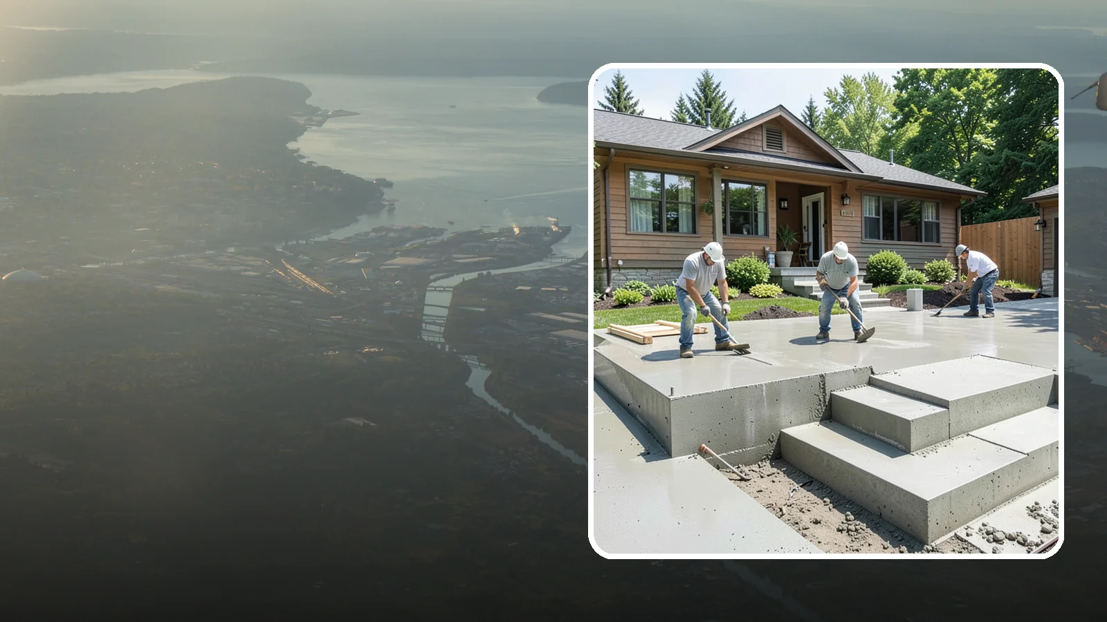 Concrete Steps Construction in Fife, Pierce County, WA - Solid, code-height concrete steps engineered for safe footing in rain-soaked Puget Sound conditions.