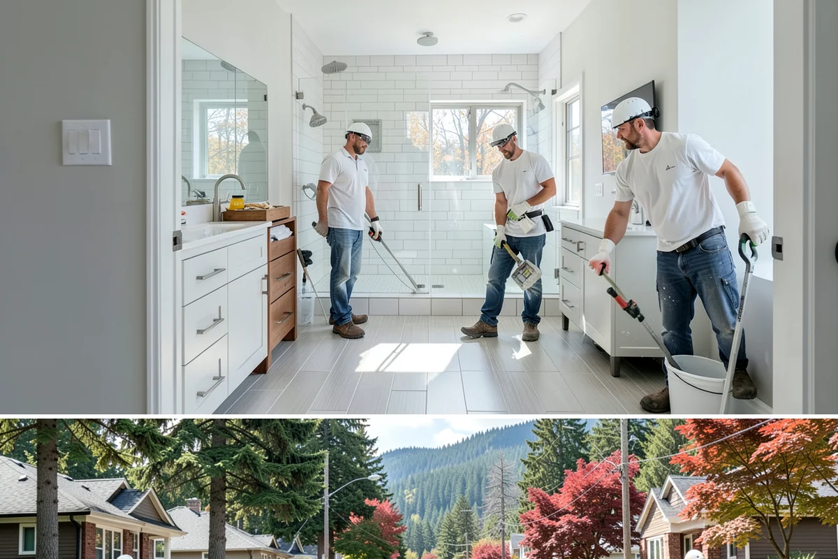 Concrete Steps Construction in Hunts Point, King County, WA - Summer and early fall provide dependable curing weather for structural stairs before the wet season.