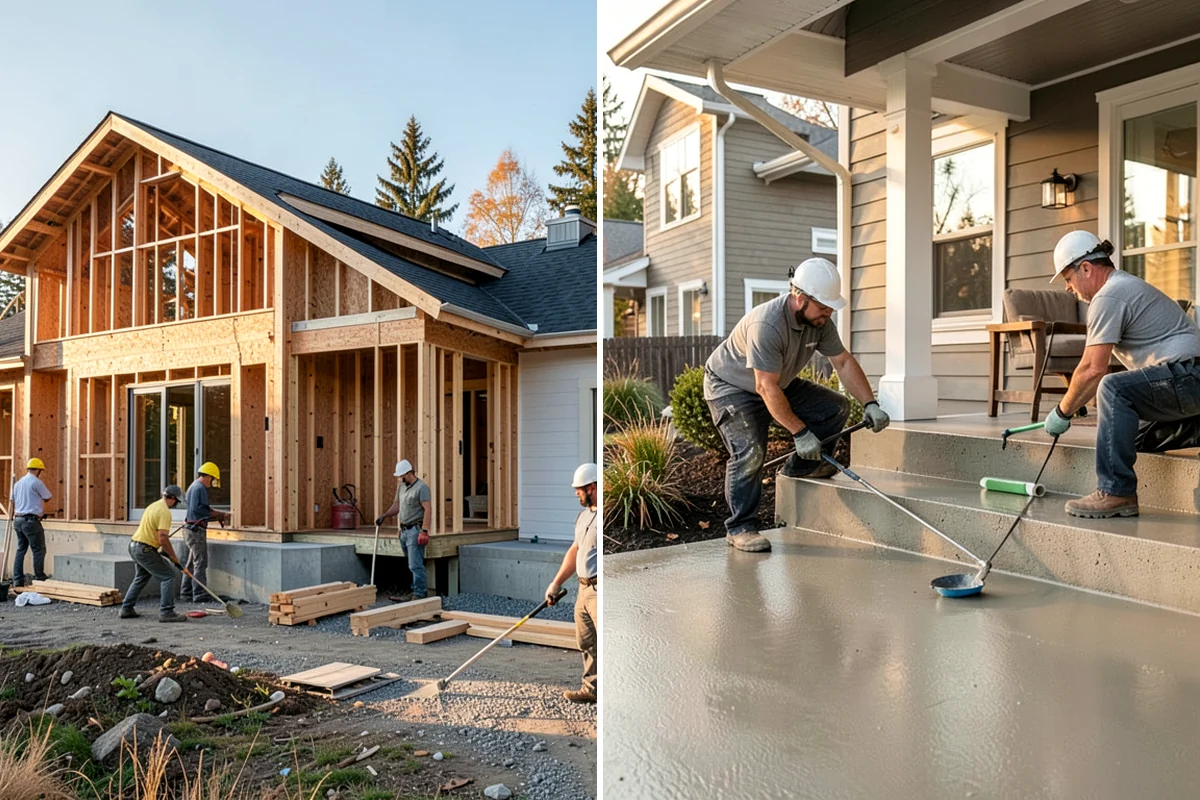 Concrete Steps Construction in Lake Forest Park, King County, WA - Measure grade and calculate compliant rise and run