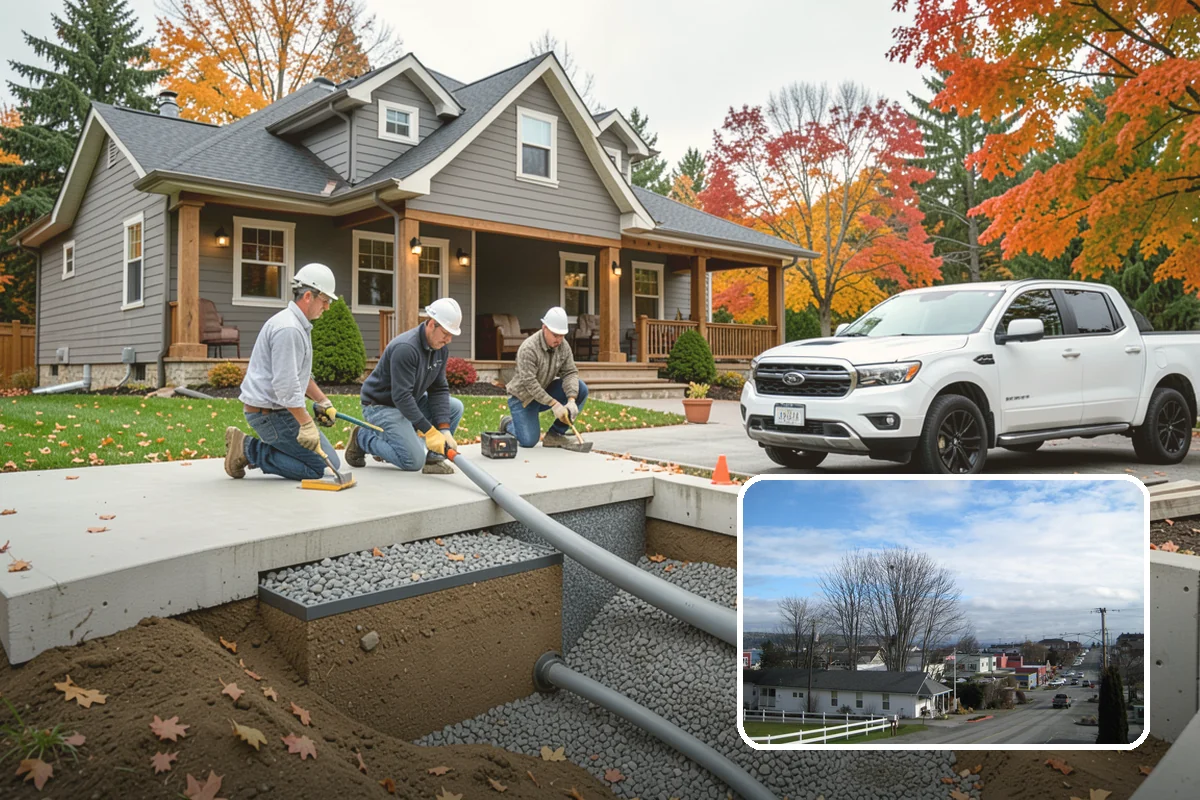 Concrete Steps Construction in Langley, Island County, WA - Uniform rise and run that meets safety code