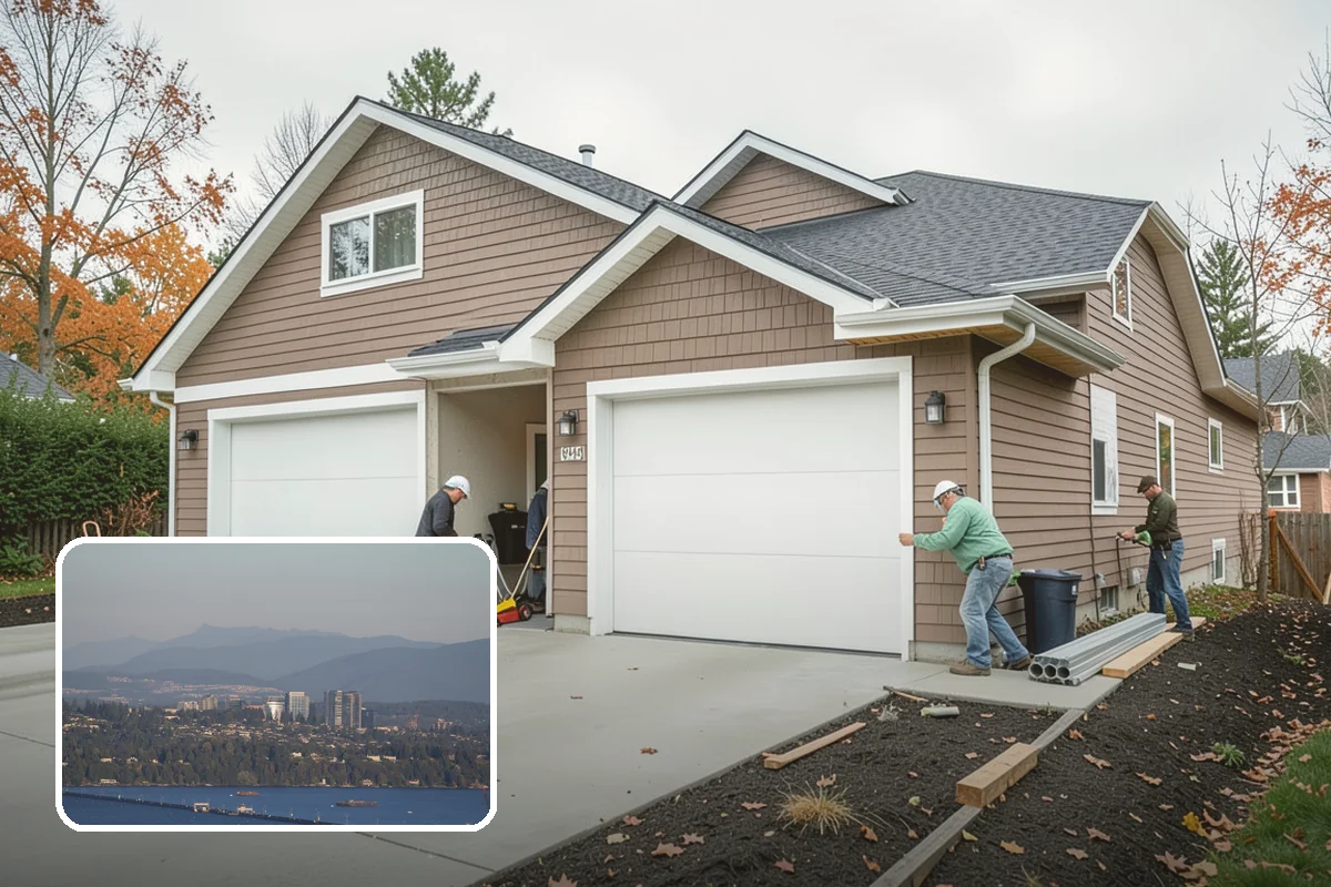 Concrete Steps Construction in Medina, King County, WA - Uniform rise and run that meets safety code
