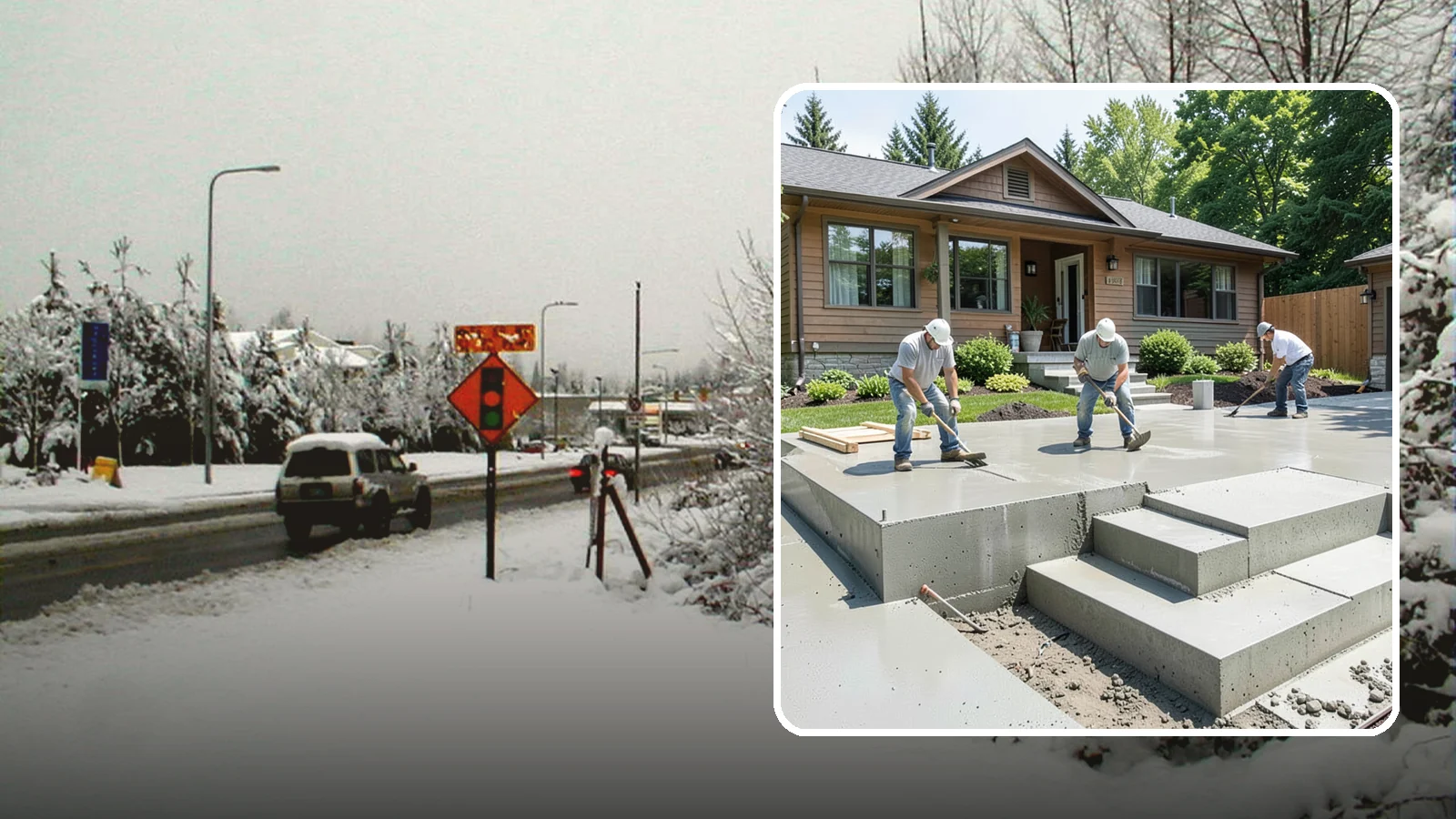 Concrete Steps Construction in Newcastle, King County, WA - Solid, code-height concrete steps engineered for safe footing in rain-soaked Puget Sound conditions.