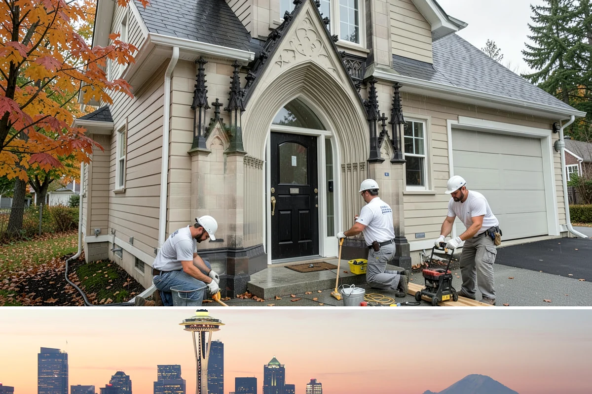 Concrete Steps Construction in Seattle, King County, WA - Summer and early fall provide dependable curing weather for structural stairs before the wet season.