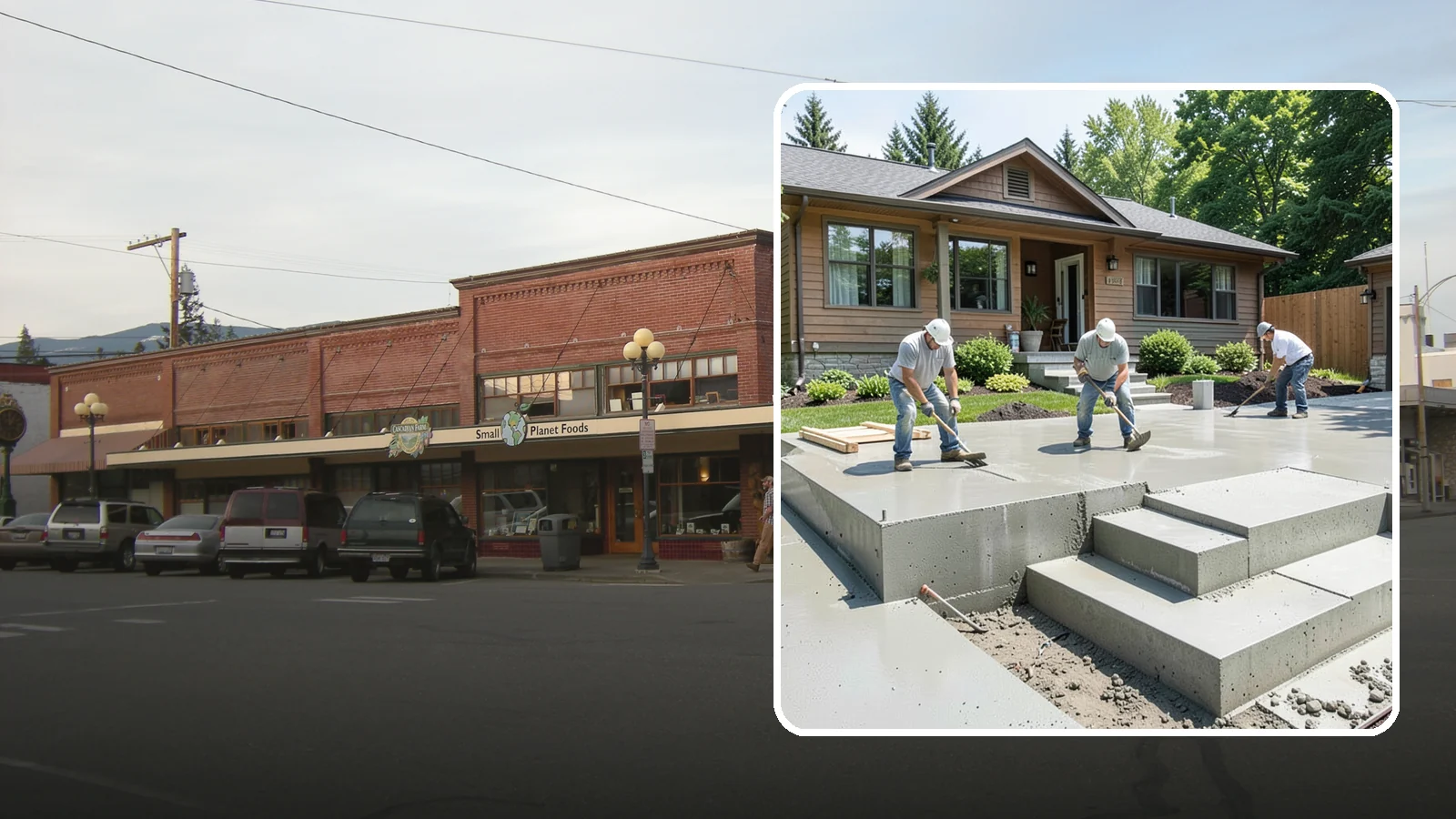 Concrete Steps Construction in Sedro-Woolley, Skagit County, WA - Solid, code-height concrete steps engineered for safe footing in rain-soaked Puget Sound conditions.