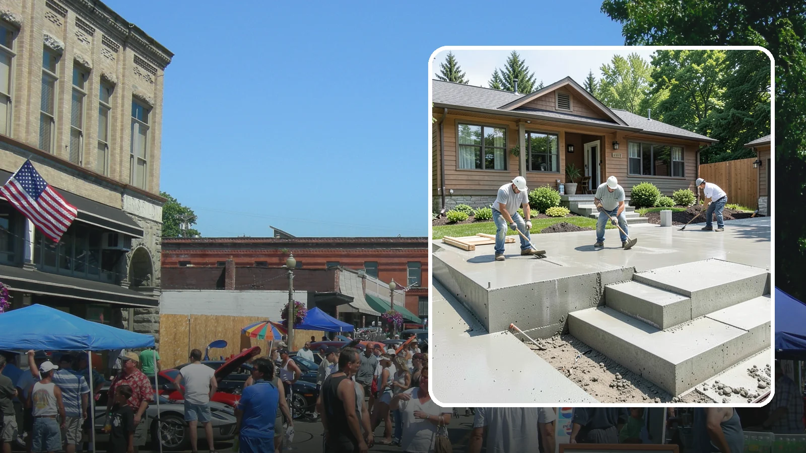 Concrete Steps Construction in Snohomish, Snohomish County, WA - Solid, code-height concrete steps engineered for safe footing in rain-soaked Puget Sound conditions.