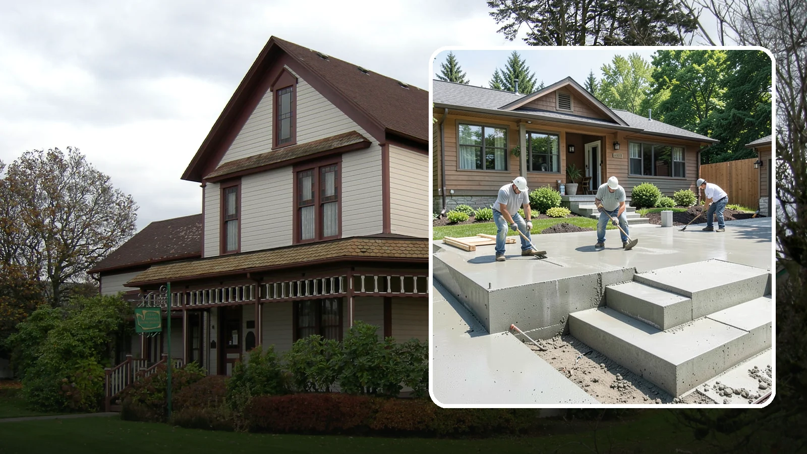 Concrete Steps Construction in Sumner, Pierce County, WA - Solid, code-height concrete steps engineered for safe footing in rain-soaked Puget Sound conditions.
