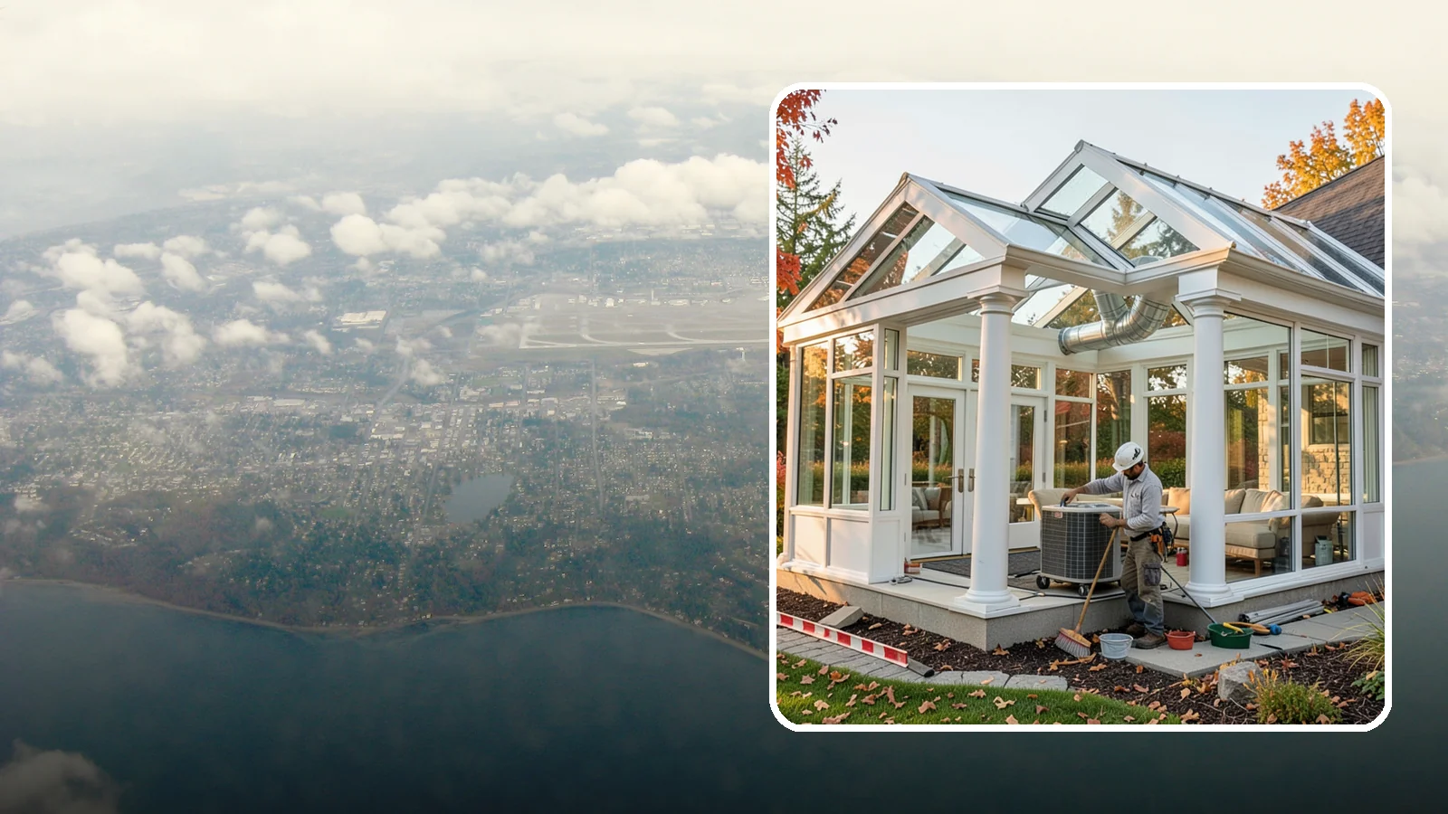 Conservatory Construction in Burien, King County, WA - An elegant, classically styled glass room addition inspired by traditional garden conservatories.