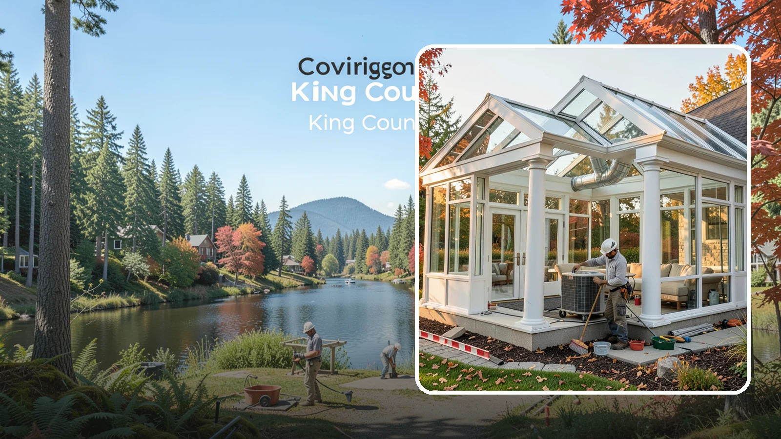 Conservatory Construction in Covington, King County, WA - An elegant, classically styled glass room addition inspired by traditional garden conservatories.