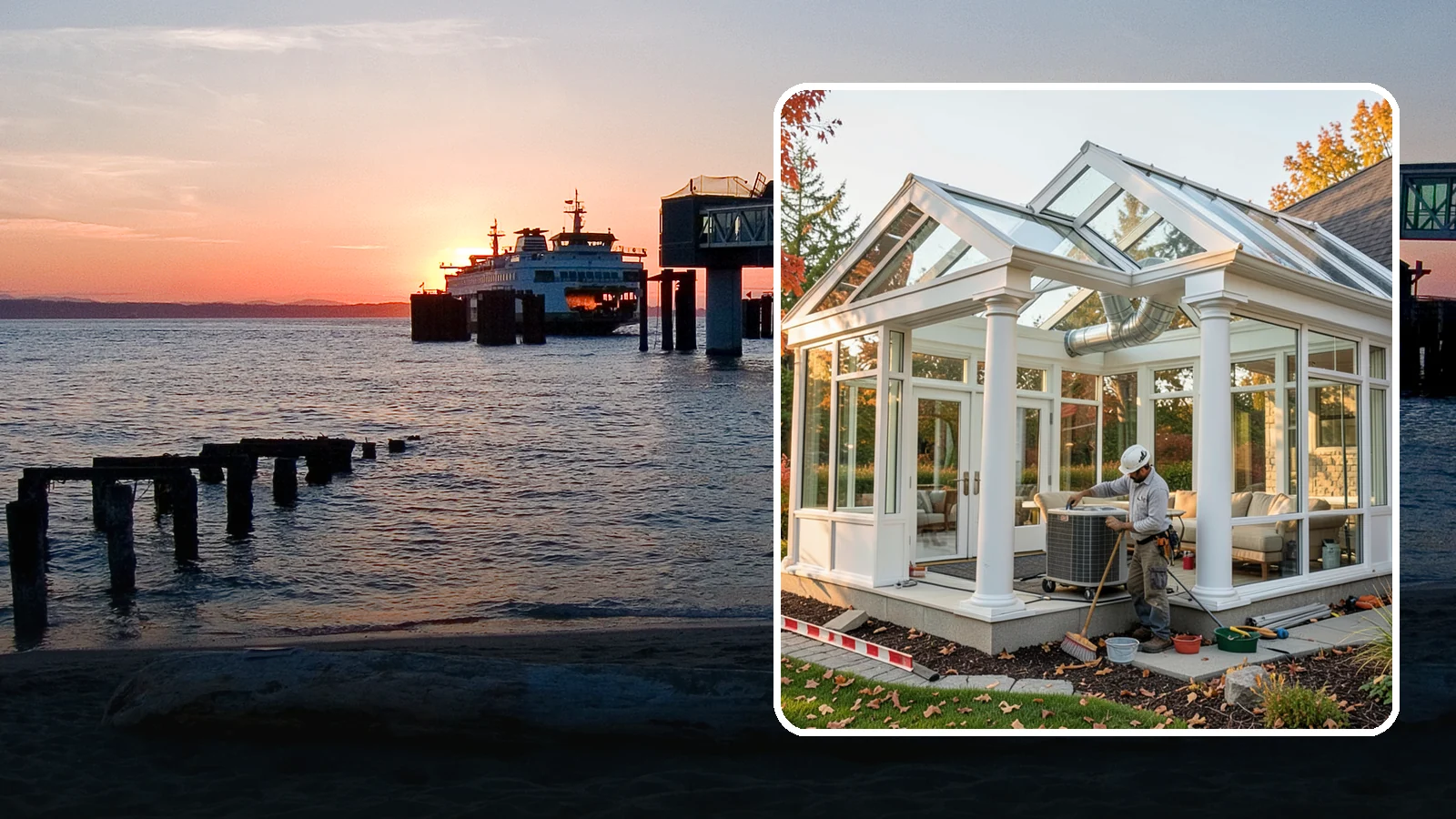 Conservatory Construction in Edmonds, Snohomish County, WA - An elegant, classically styled glass room addition inspired by traditional garden conservatories.