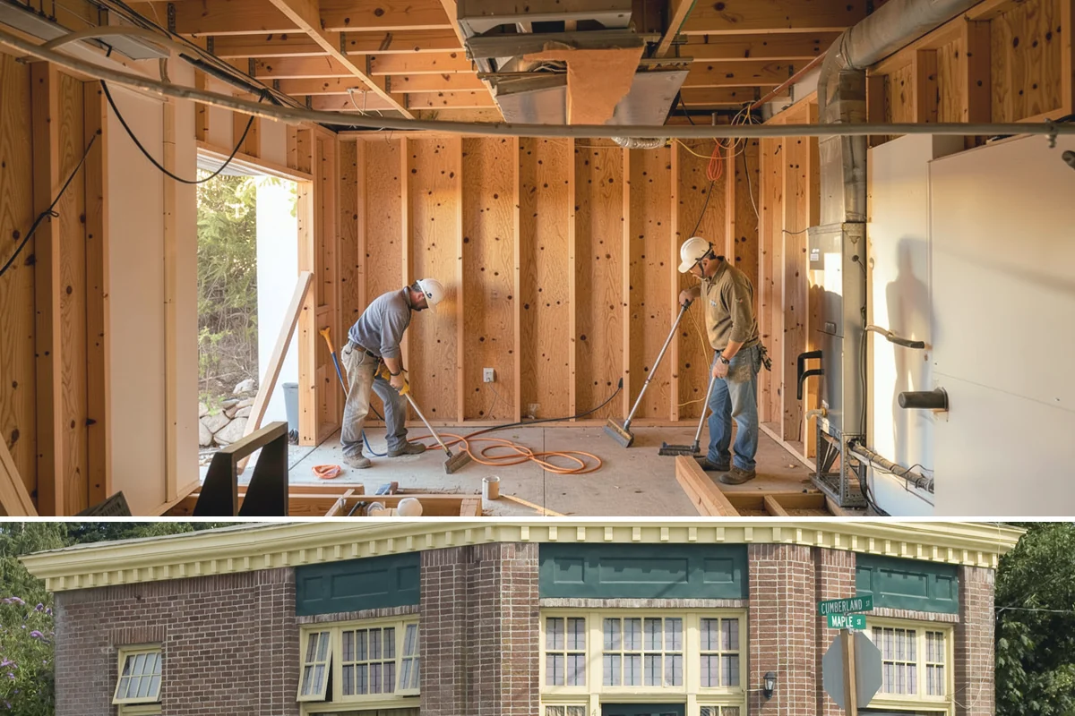 Conservatory Construction in Hamilton, Skagit County, WA - The glass roof and walls are installed during dry weather to ensure fully weather-tight seals.