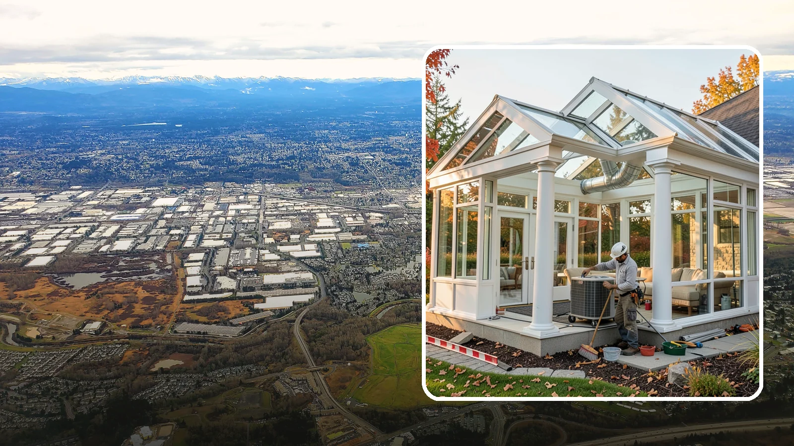 Conservatory Construction in Kent, King County, WA - An elegant, classically styled glass room addition inspired by traditional garden conservatories.