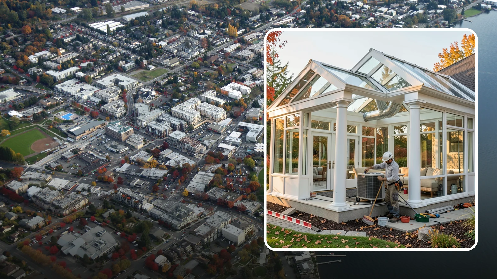 Conservatory Construction in Kirkland, King County, WA - An elegant, classically styled glass room addition inspired by traditional garden conservatories.