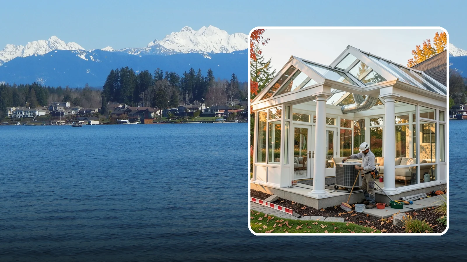 Conservatory Construction in Lake Stevens, Snohomish County, WA - An elegant, classically styled glass room addition inspired by traditional garden conservatories.