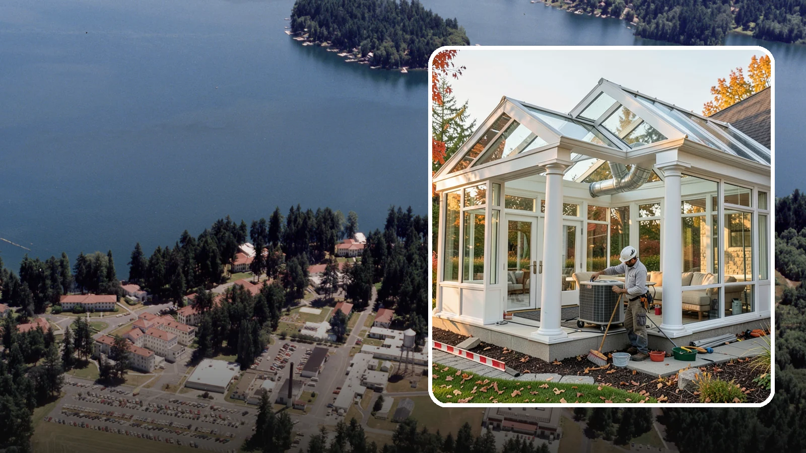 Conservatory Construction in Lakewood, Pierce County, WA - An elegant, classically styled glass room addition inspired by traditional garden conservatories.