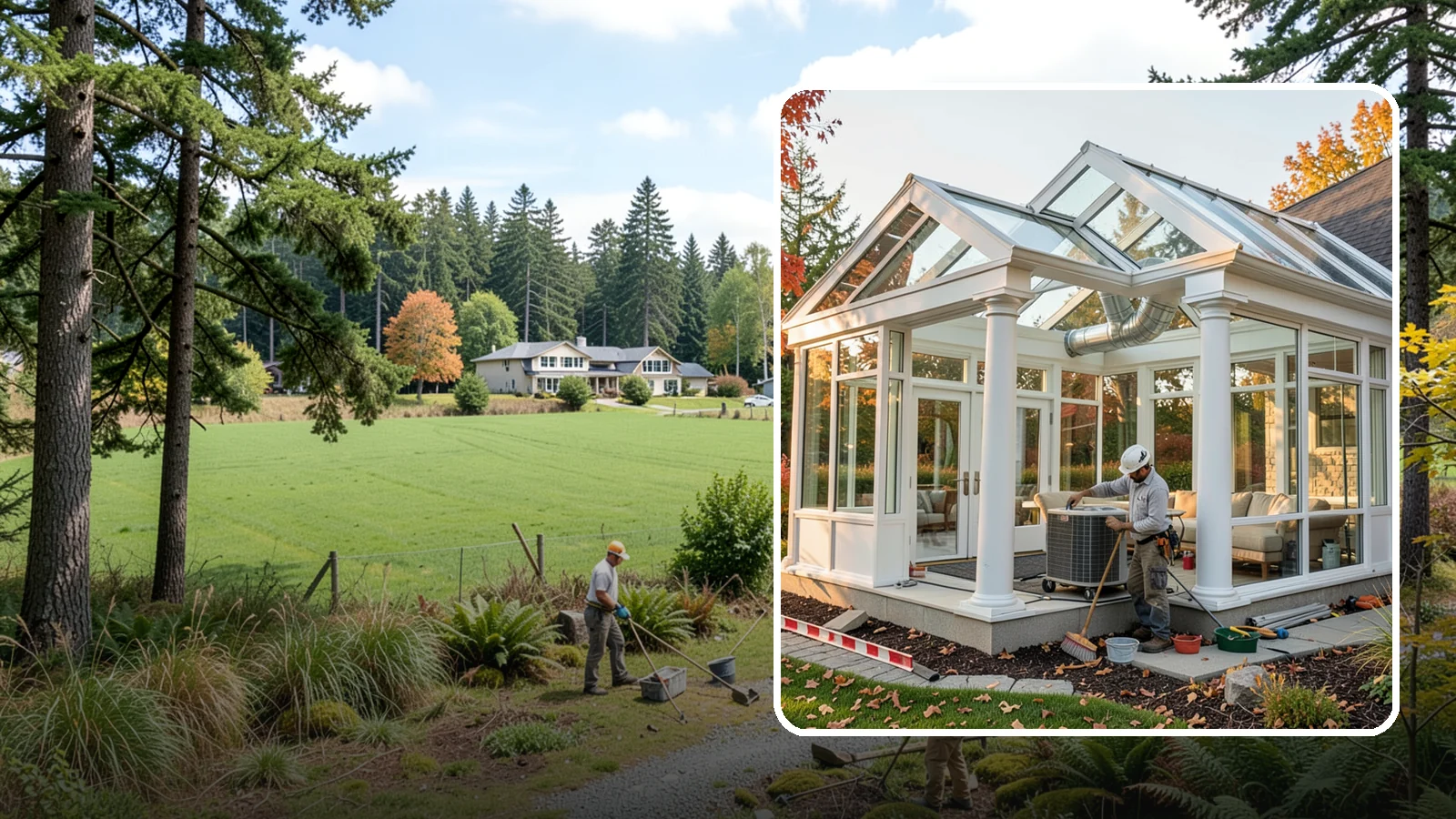 Conservatory Construction in Lyman, Skagit County, WA - An elegant, classically styled glass room addition inspired by traditional garden conservatories.
