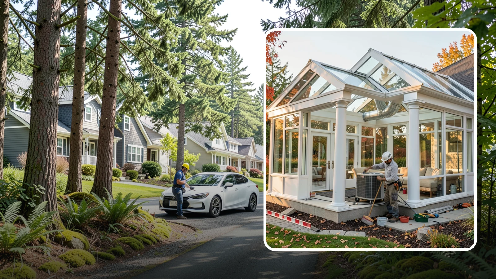 Conservatory Construction in Normandy Park, King County, WA - An elegant, classically styled glass room addition inspired by traditional garden conservatories.