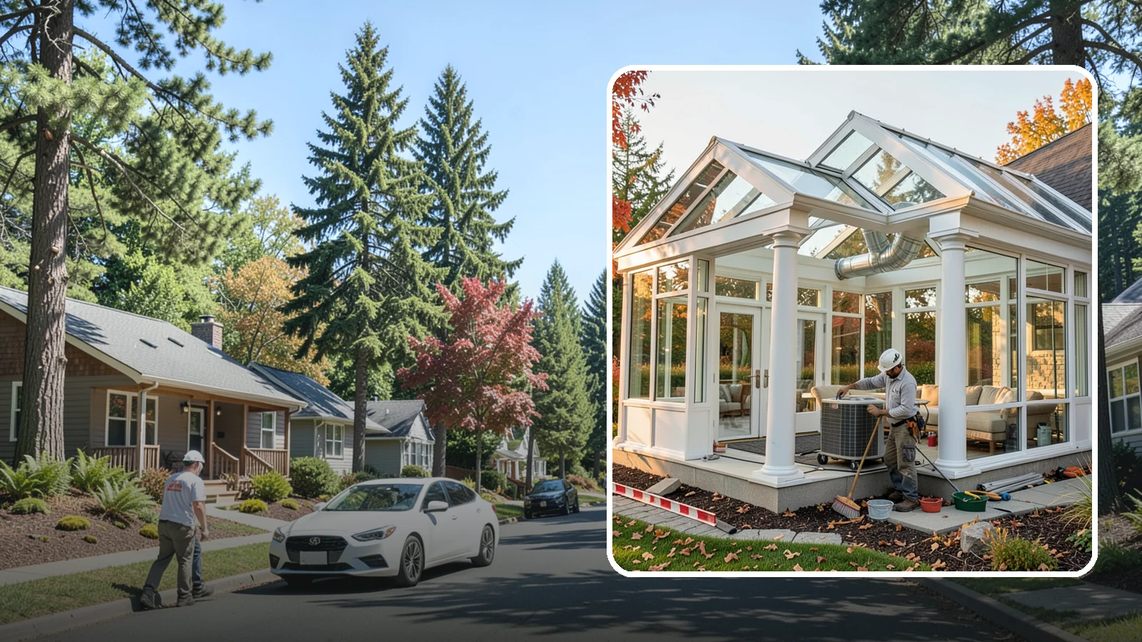 Conservatory Construction in Orting, Pierce County, WA - An elegant, classically styled glass room addition inspired by traditional garden conservatories.