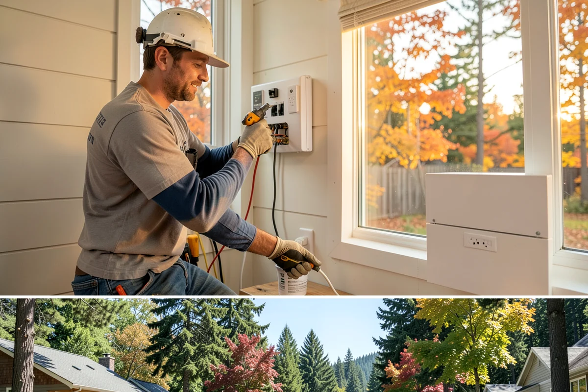 Conservatory Construction in Orting, Pierce County, WA - The glass roof and walls are installed during dry weather to ensure fully weather-tight seals.
