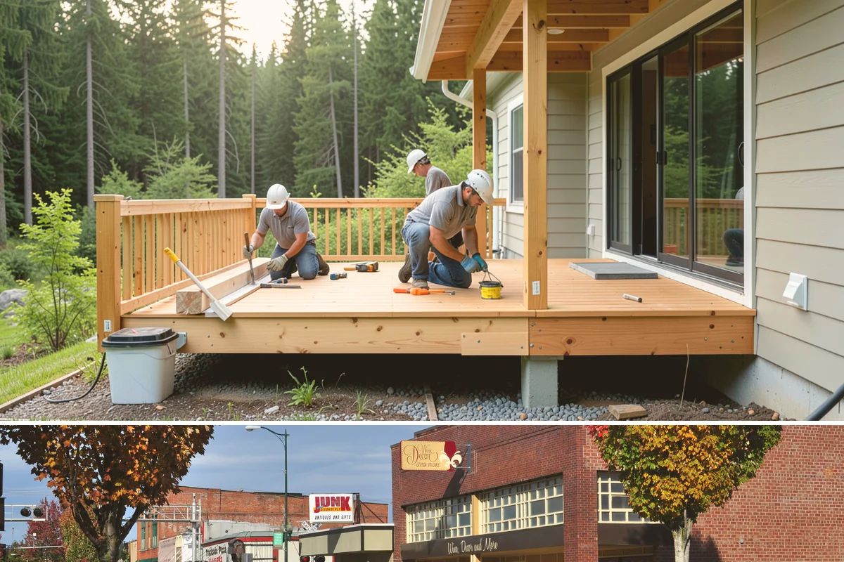 Conservatory Construction in Puyallup, Pierce County, WA - The glass roof and walls are installed during dry weather to ensure fully weather-tight seals.