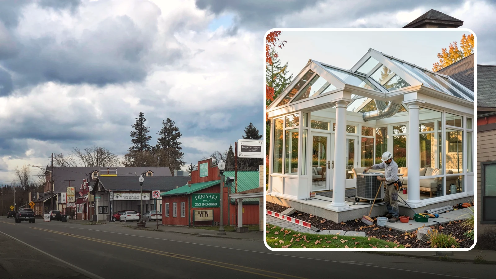 Conservatory Construction in Roy, Pierce County, WA - An elegant, classically styled glass room addition inspired by traditional garden conservatories.