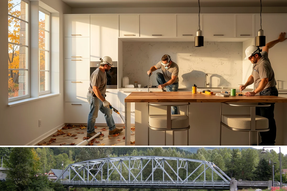 Conservatory Construction in Skykomish, King County, WA - The glass roof and walls are installed during dry weather to ensure fully weather-tight seals.