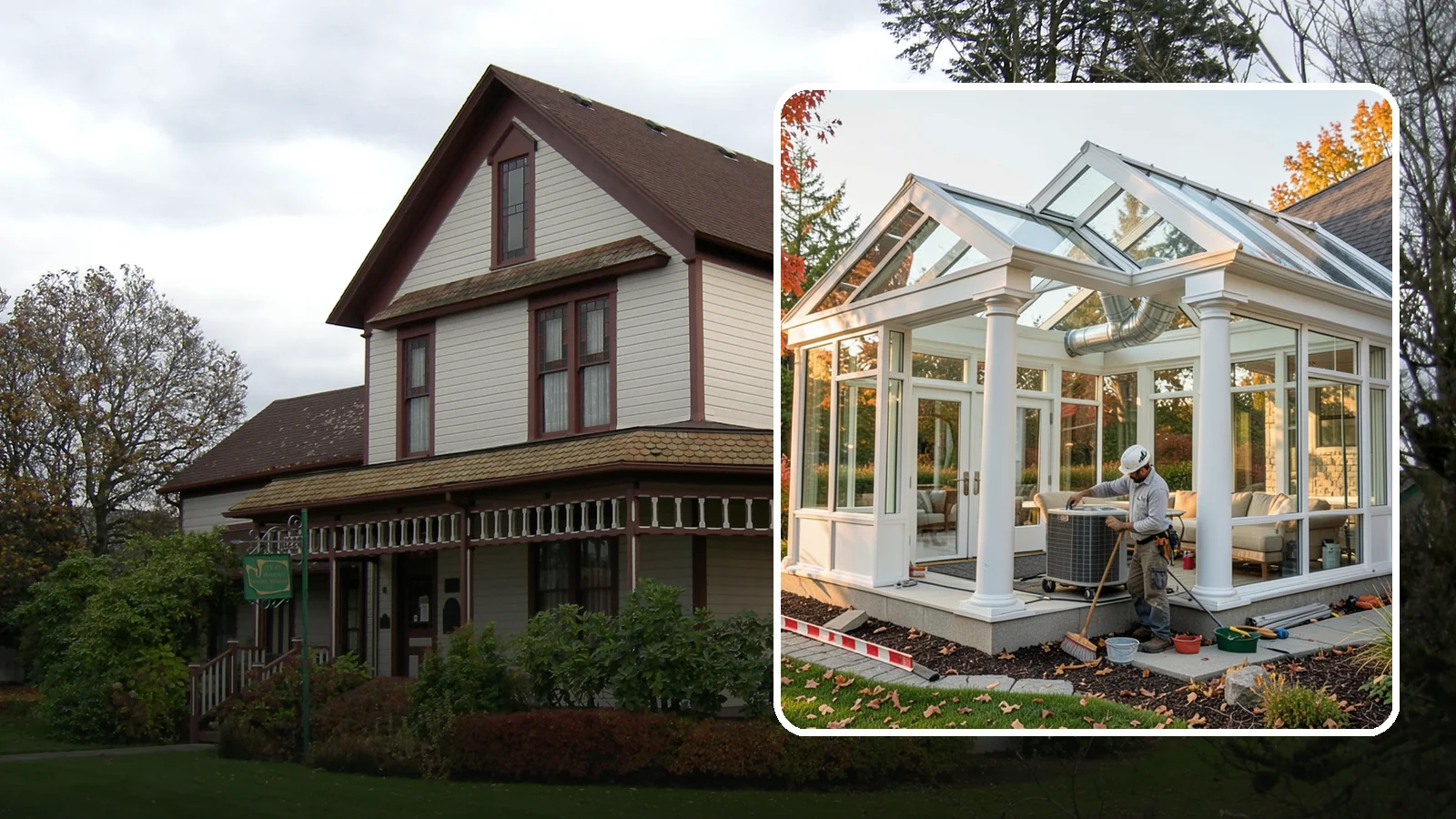 Conservatory Construction in Sumner, Pierce County, WA - An elegant, classically styled glass room addition inspired by traditional garden conservatories.