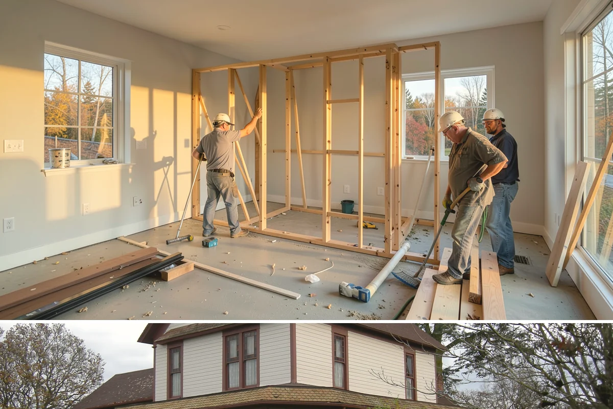 Conservatory Construction in Sumner, Pierce County, WA - The glass roof and walls are installed during dry weather to ensure fully weather-tight seals.