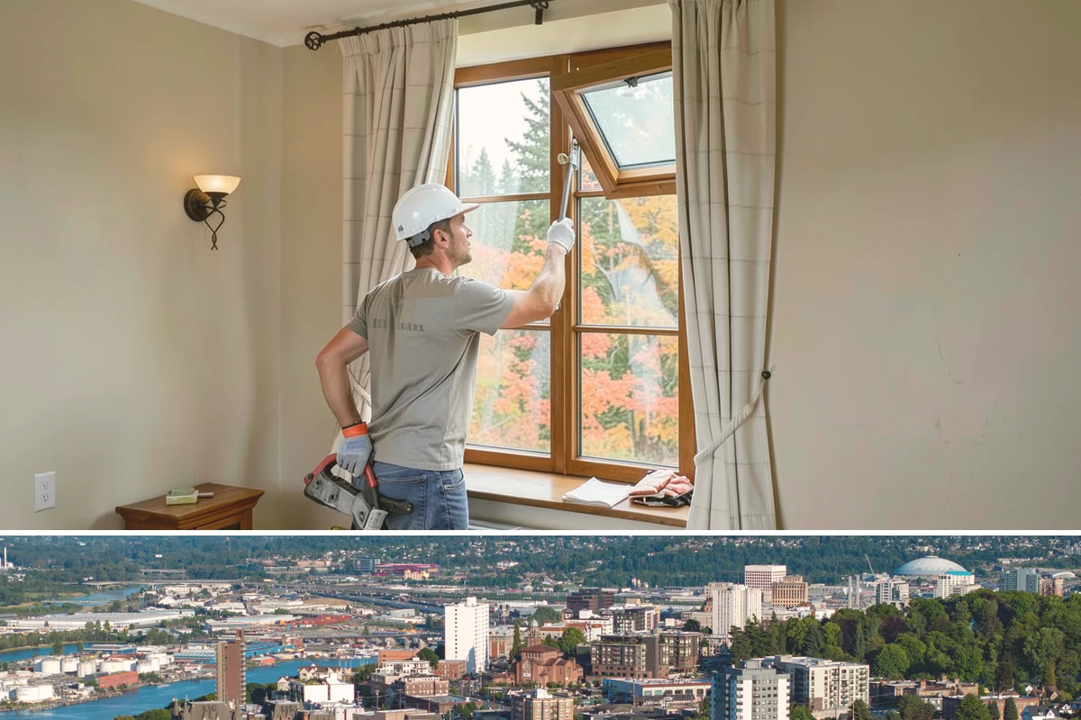 Conservatory Construction in Tacoma, Pierce County, WA - The glass roof and walls are installed during dry weather to ensure fully weather-tight seals.