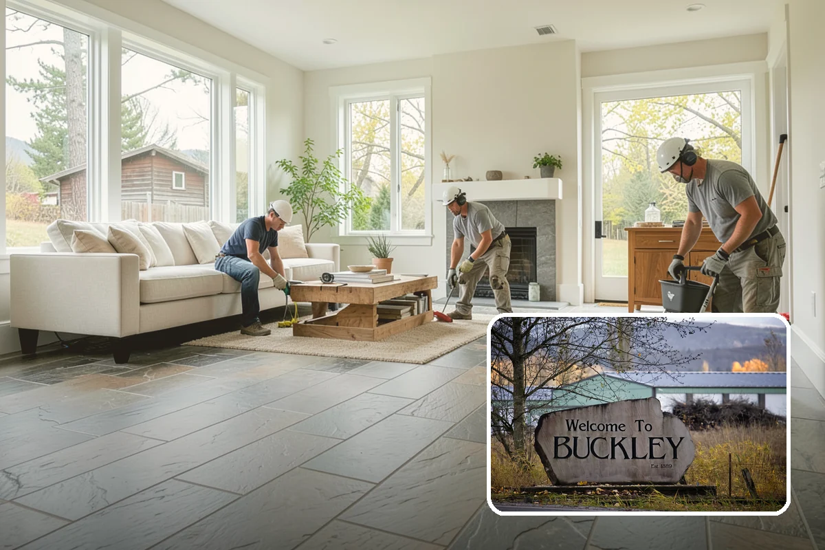 Cork Flooring Installation in Buckley, Pierce County, WA - Soft and cushioned for standing comfort