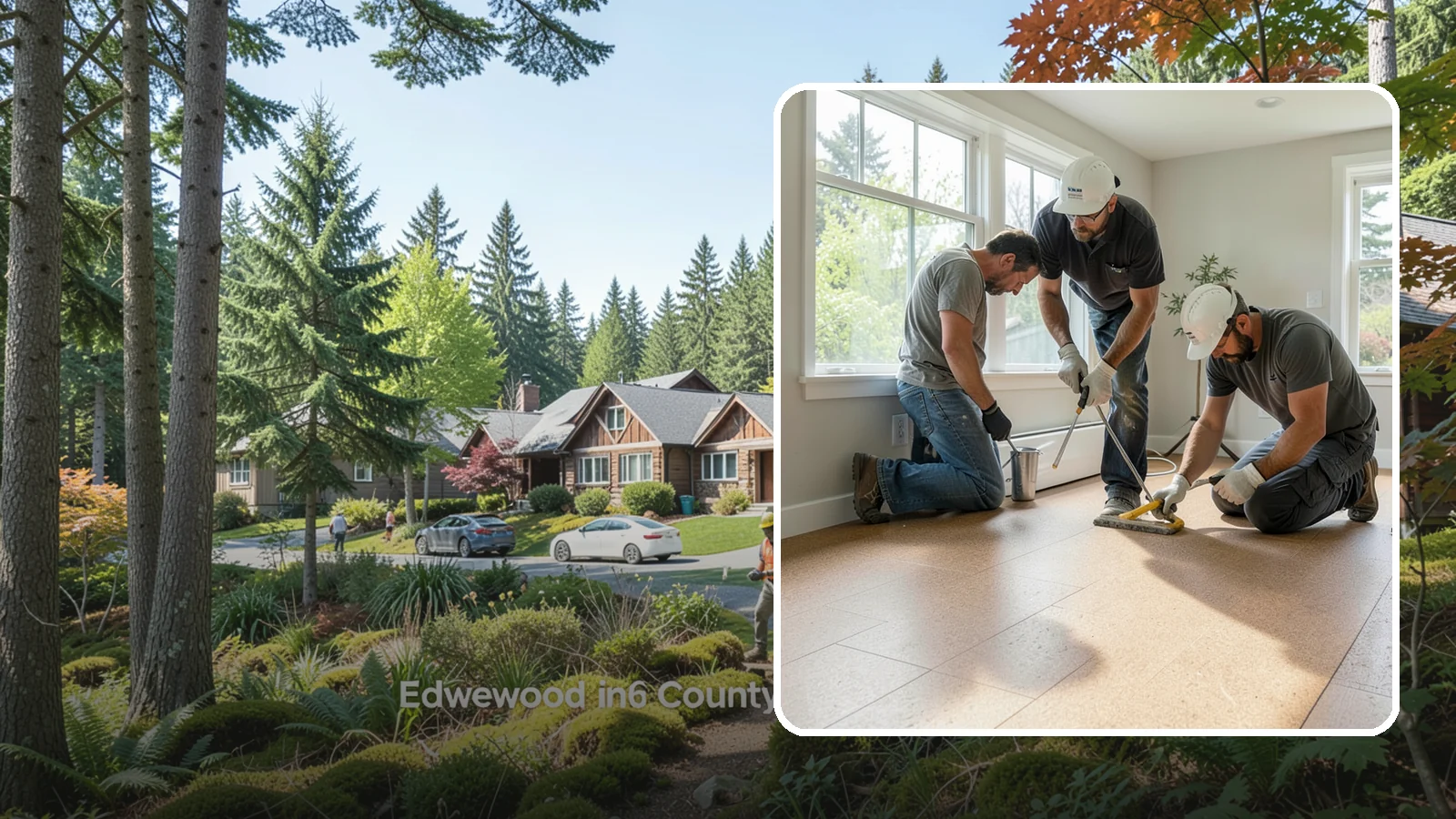 Cork Flooring Installation in Edgewood, Pierce County, WA - Comfortable, insulating cork flooring installation that is gentle underfoot and naturally warm.