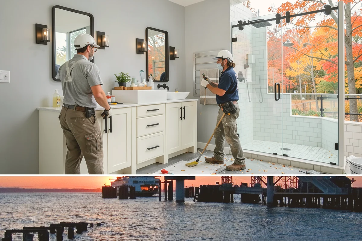Cork Flooring Installation in Edmonds, Snohomish County, WA - Cork is best installed during drier months so the material acclimates without absorbing excess seasonal humidity.
