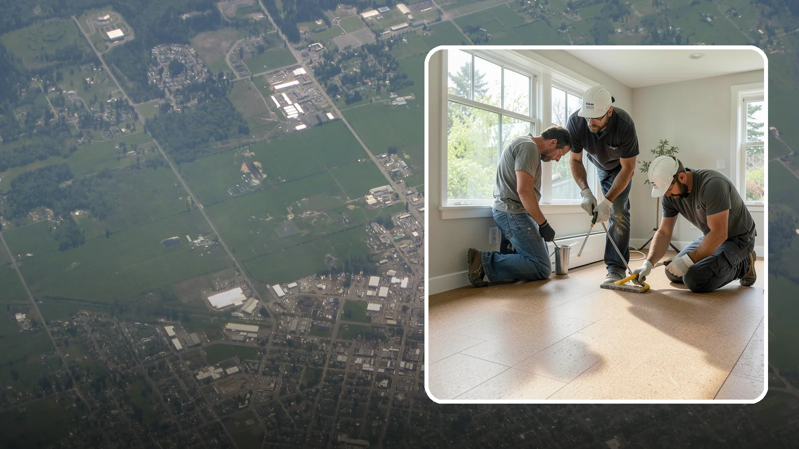 Cork Flooring Installation in Enumclaw, King County, WA - Comfortable, insulating cork flooring installation that is gentle underfoot and naturally warm.