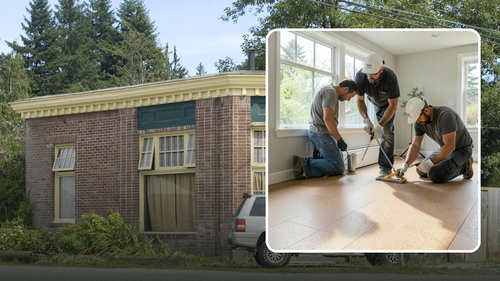 Cork Flooring Installation in Hamilton, Skagit County, WA - Comfortable, insulating cork flooring installation that is gentle underfoot and naturally warm.